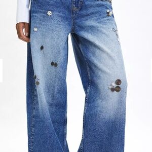 Urban Outfitters Embellished Blue Jeans
